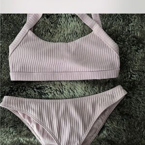 Forever 21 Ribbed Lilac Bikini Set